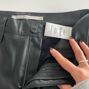 NWT - Hudson Barbara Faux Leather High Waist Straight Leg Pants